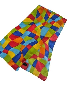 Gallery Collaction Colorblock 100% Silk Scarf in Multicolor -